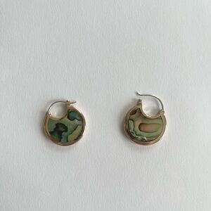 Pamela Love Mohave Hoop Earrings in Abalone